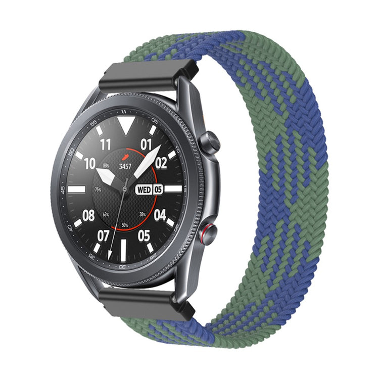 Super cool Samsung Galaxy Watch 3 (45mm) Nylon Rem - Størrelse: S - Blå#serie_14