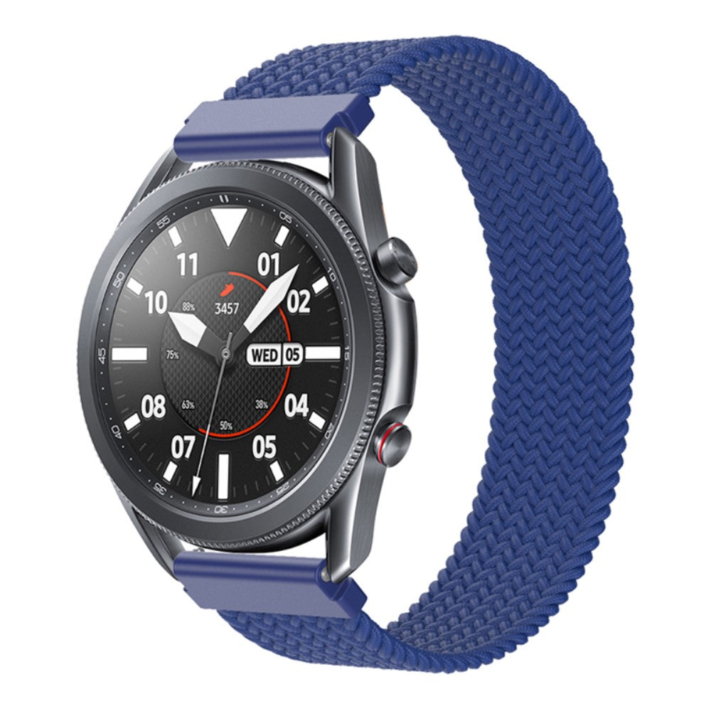 Super kønt Samsung Galaxy Watch 3 (45mm) Nylon Rem - Størrelse: XS - Blå#serie_4