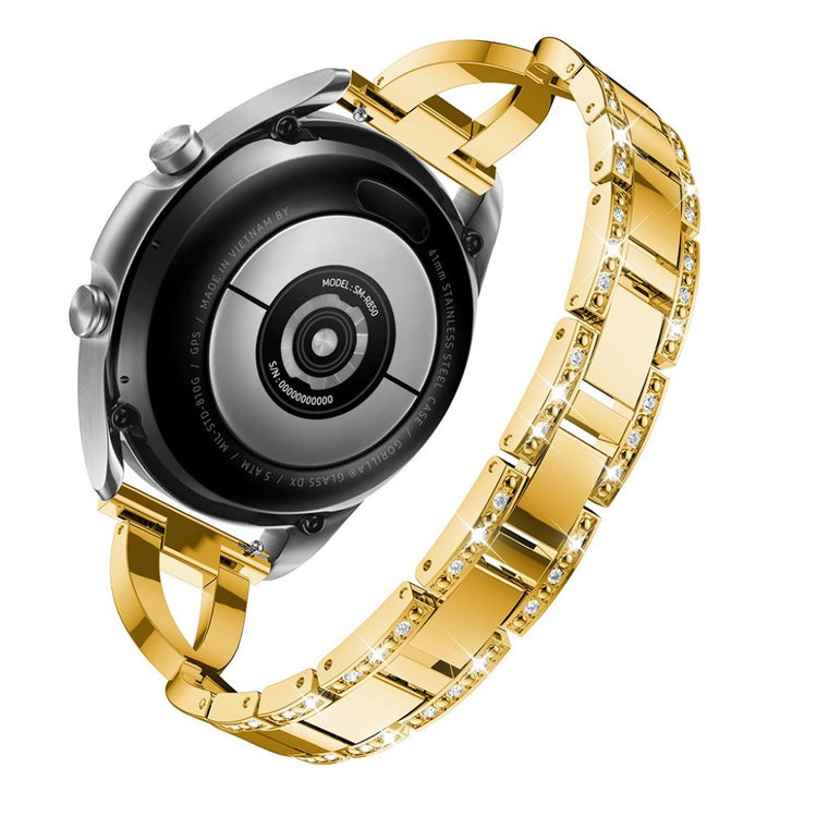 Yndigt Samsung Galaxy Watch 3 (41mm) Metal og Rhinsten Rem - Guld#serie_2