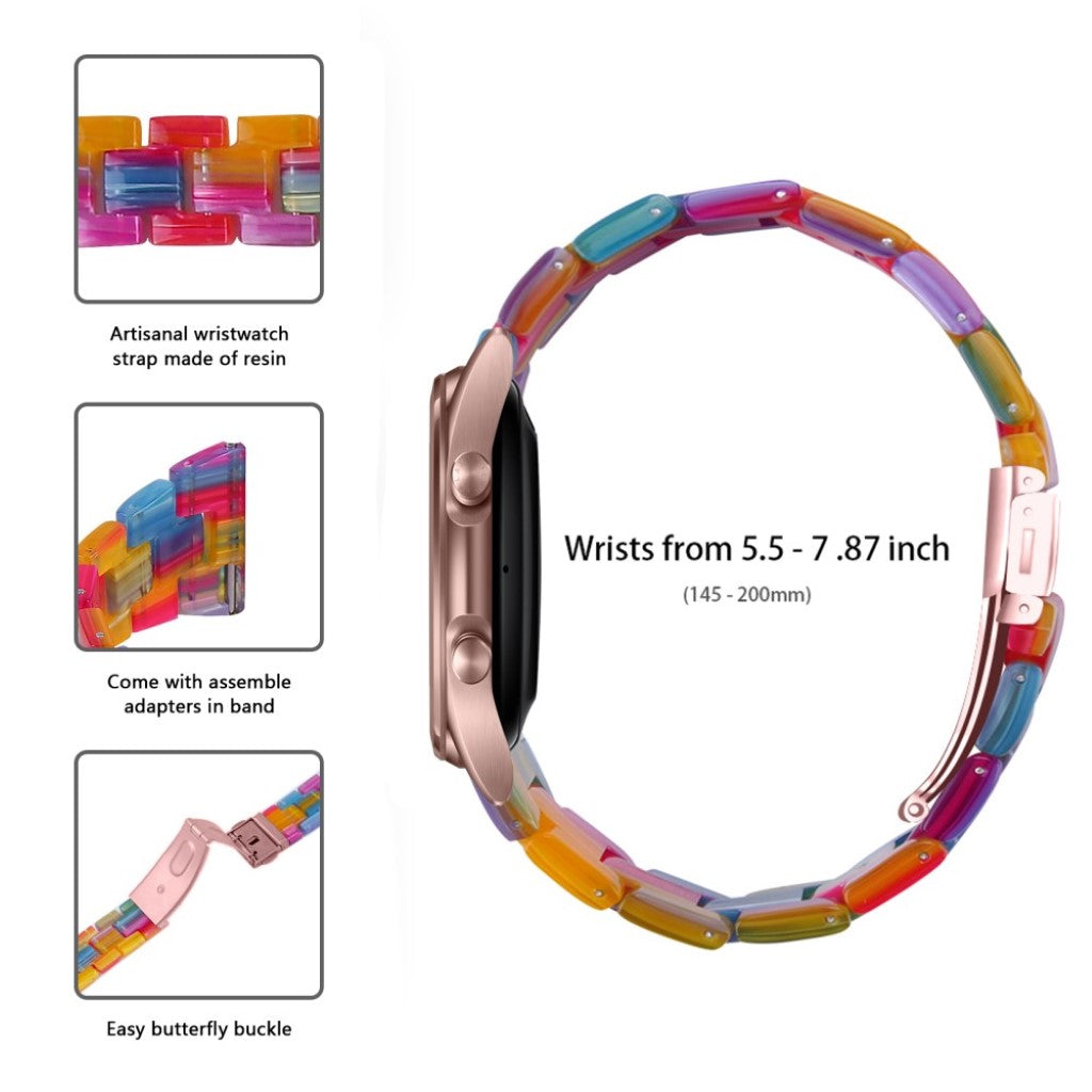 Holdbart Samsung Galaxy Watch 3 (41mm)  Rem - Flerfarvet#serie_12