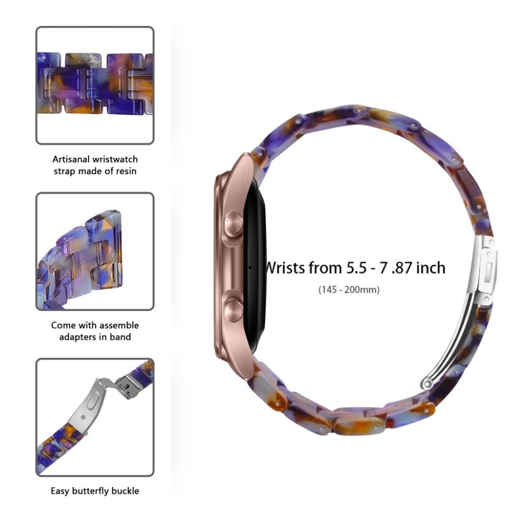 Holdbart Samsung Galaxy Watch 3 (41mm)  Rem - Blå#serie_15