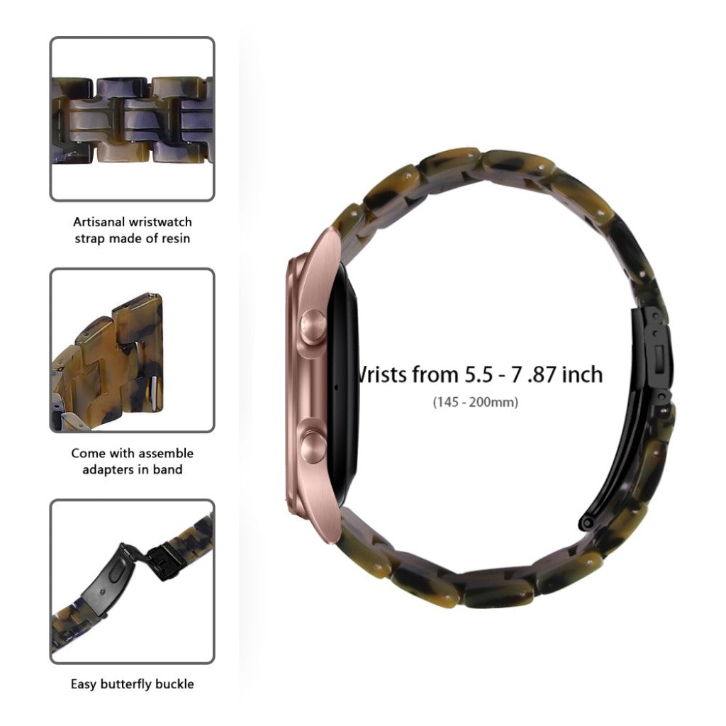 Holdbart Samsung Galaxy Watch 3 (41mm)  Rem - Grøn#serie_17