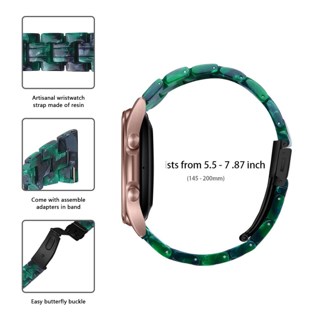 Holdbart Samsung Galaxy Watch 3 (41mm)  Rem - Grøn#serie_20