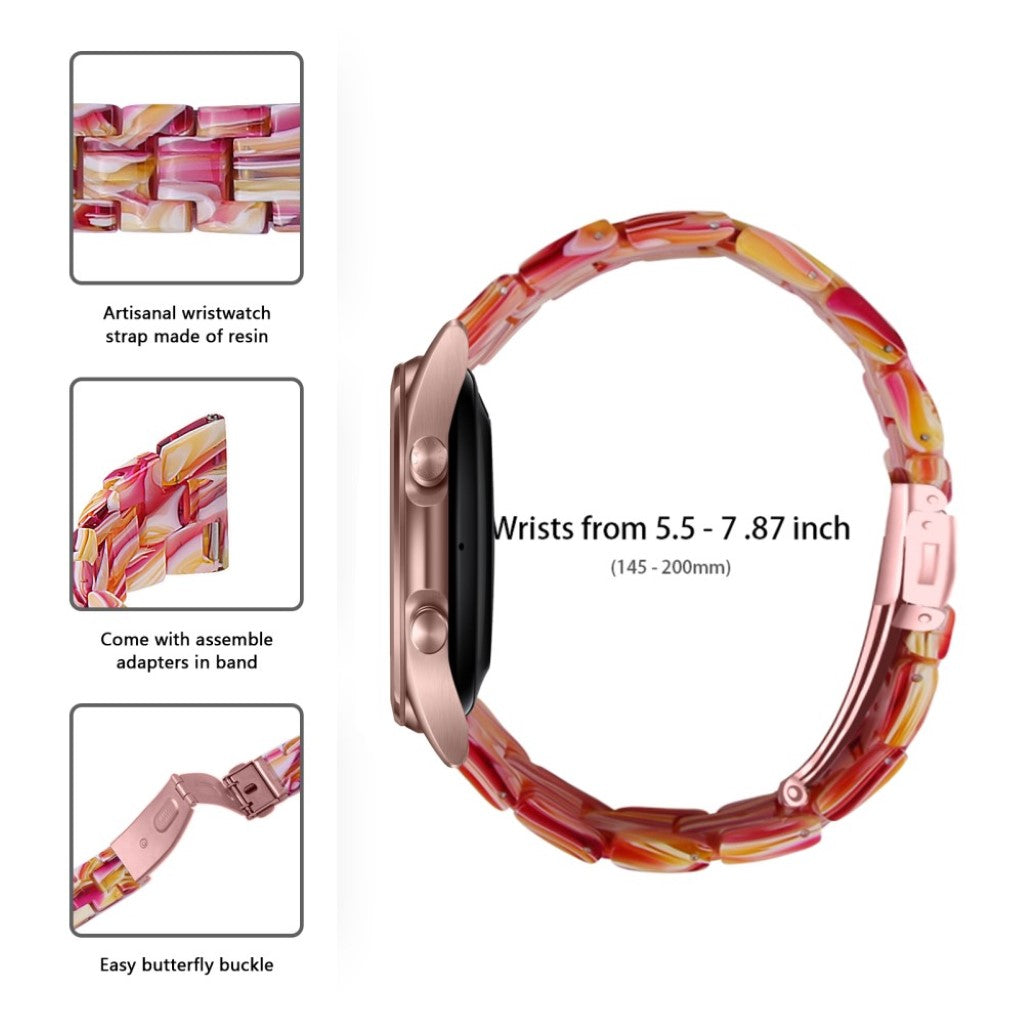 Holdbart Samsung Galaxy Watch 3 (41mm)  Rem - Rød#serie_9
