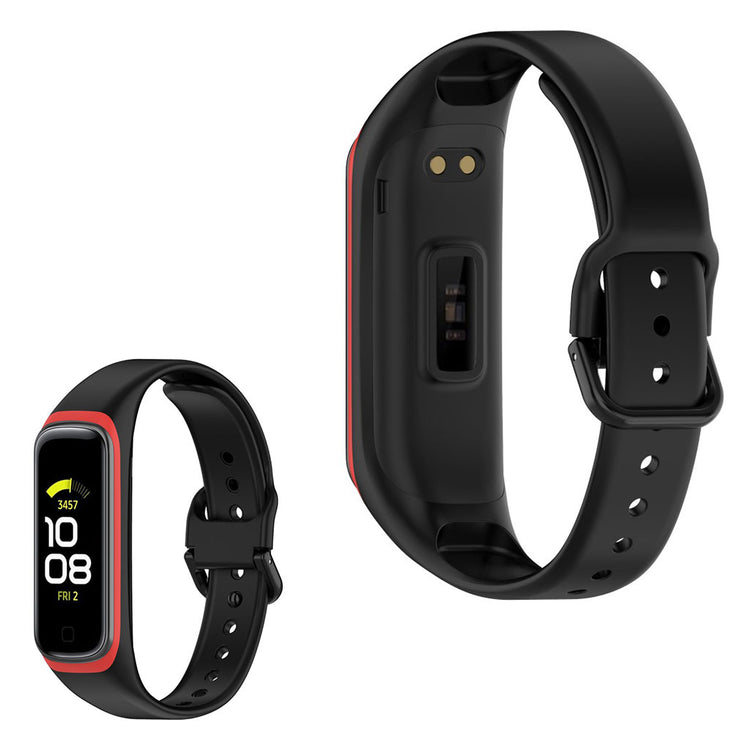 Vildt smuk Samsung Galaxy Fit 2 Silikone Rem - Sort#serie_3