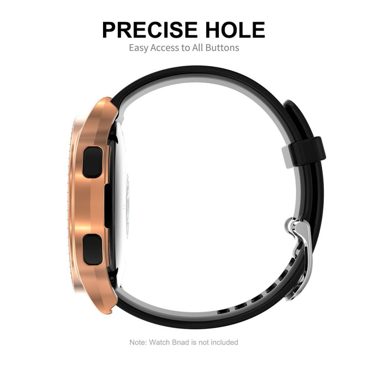 Flot Samsung Galaxy Watch 4 (40mm) Cover med Skærmbeskytter i Rhinsten og Hærdet Glas - Pink#serie_5