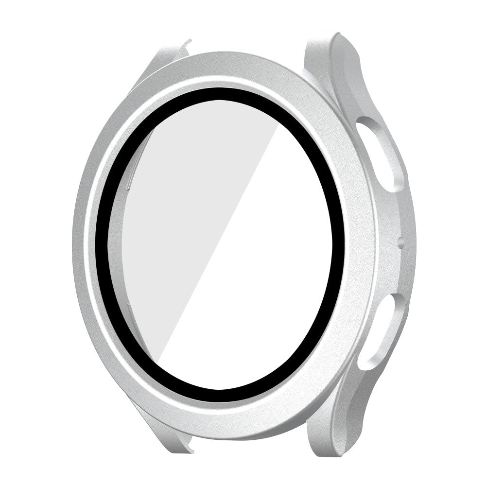 Meget Fint Samsung Galaxy Watch 5 (40mm) / Samsung Galaxy Watch 4 (40mm) Cover med Skærmbeskytter i Plastik og Hærdet Glas - Sølv#serie_11