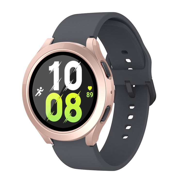 Meget Fint Samsung Galaxy Watch 5 (40mm) / Samsung Galaxy Watch 4 (40mm) Cover med Skærmbeskytter i Plastik og Hærdet Glas - Pink#serie_2