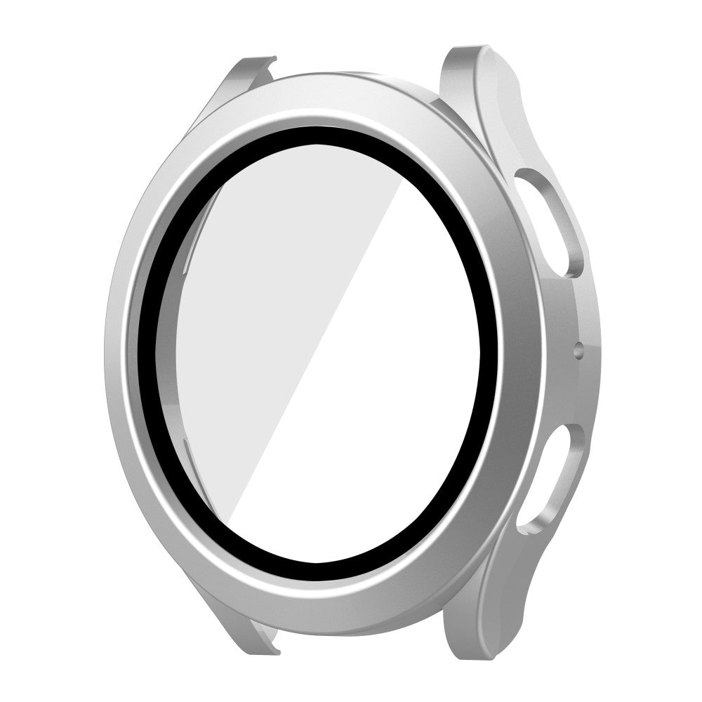 Meget Fint Samsung Galaxy Watch 5 (40mm) / Samsung Galaxy Watch 4 (40mm) Cover med Skærmbeskytter i Plastik og Hærdet Glas - Sølv#serie_3