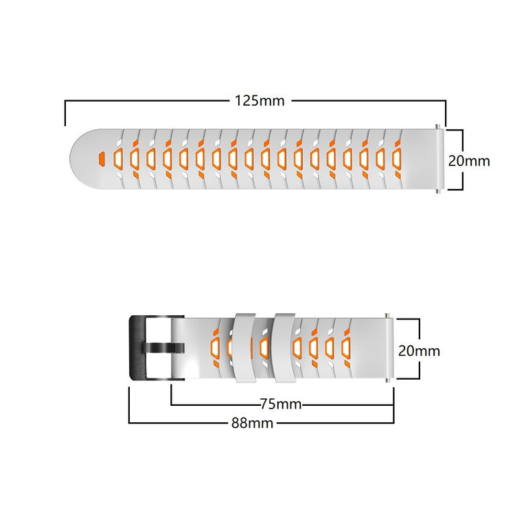 Vildt slidstærk Universal Samsung Silikone Rem - Hvid#serie_1