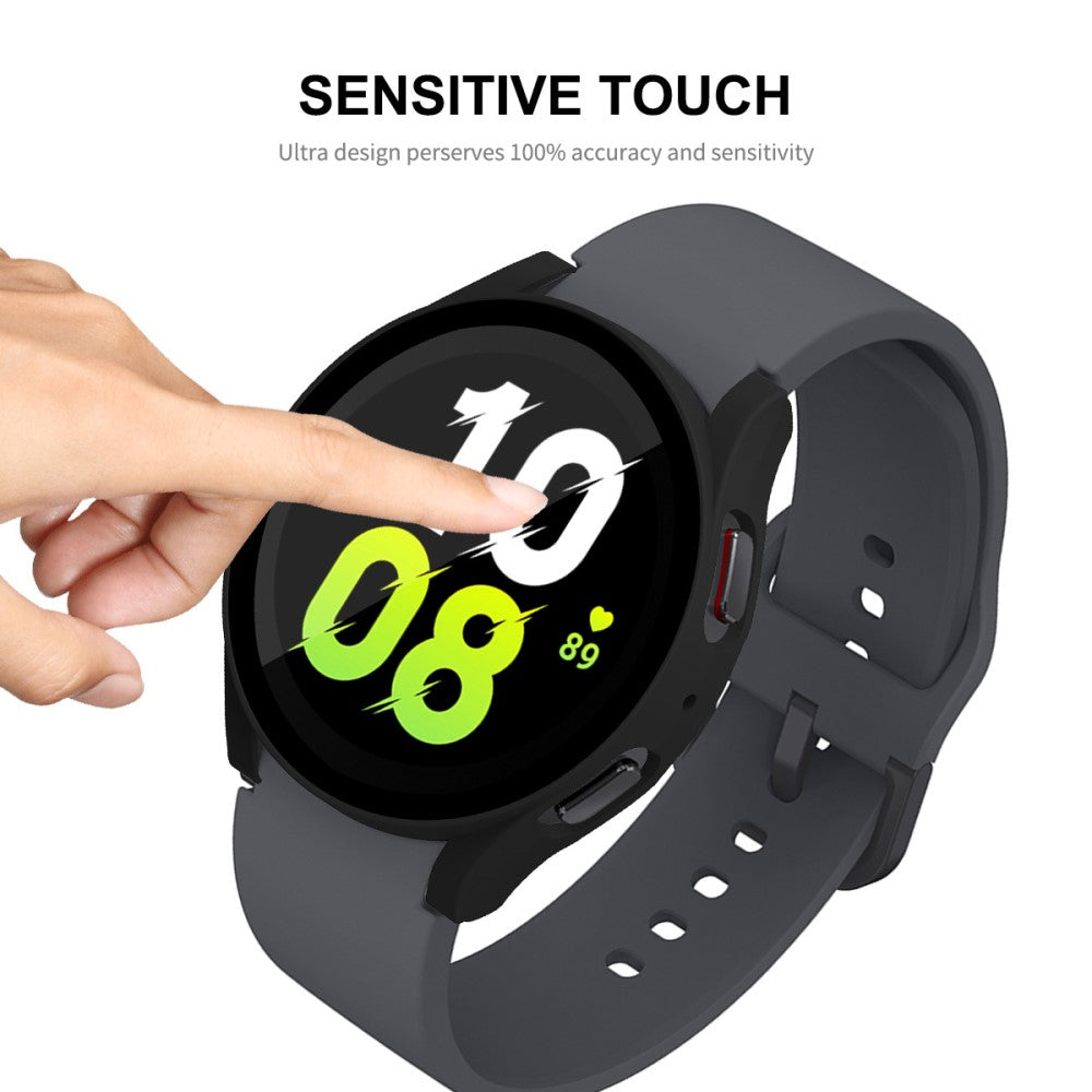 Flot Samsung Galaxy Watch 5 (44mm) Cover med Skærmbeskytter i Plastik og Hærdet Glas - Gennemsigtig#serie_3
