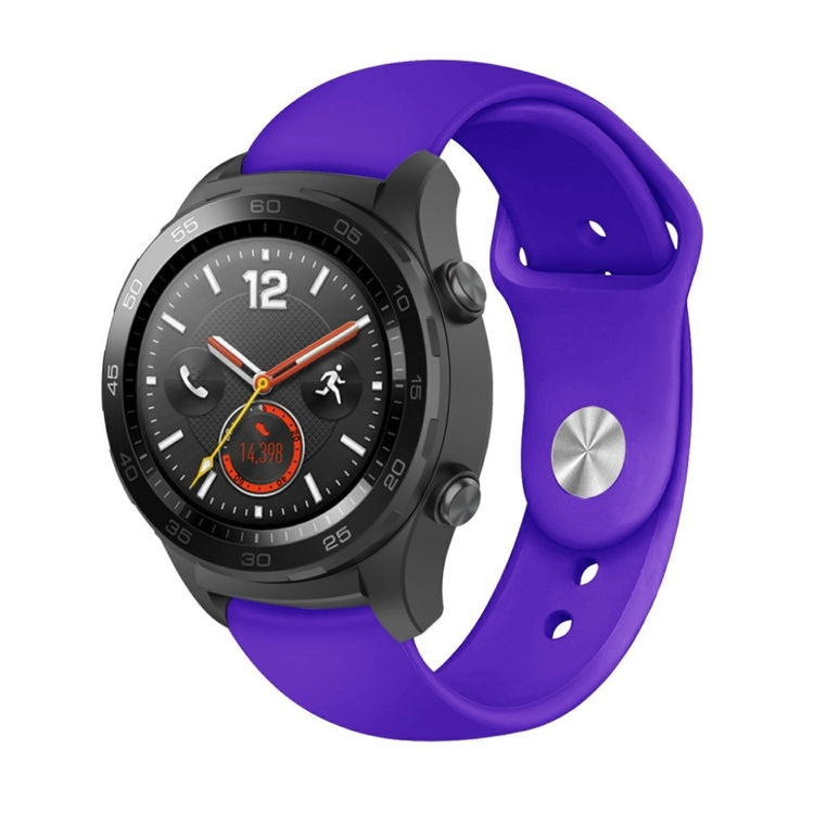 Godt Huawei Watch GT / Huawei Watch Magic Silikone Rem - Lilla#serie_15