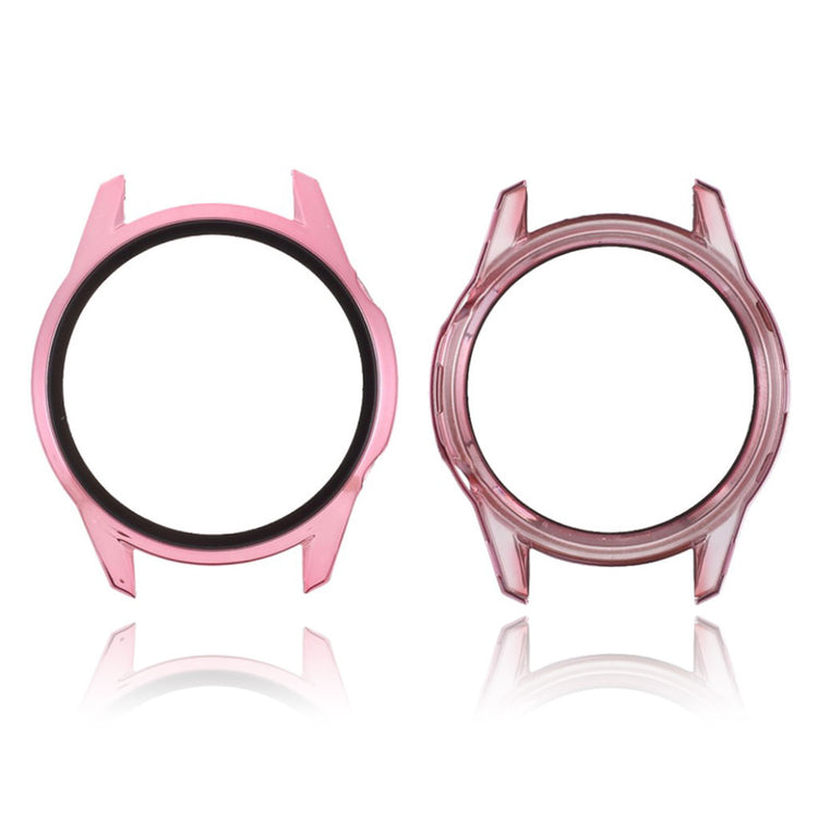 Rigtigt Flot Huawei Watch GT 2 42mm Cover med Skærmbeskytter i Silikone og Hærdet Glas - Pink#serie_1