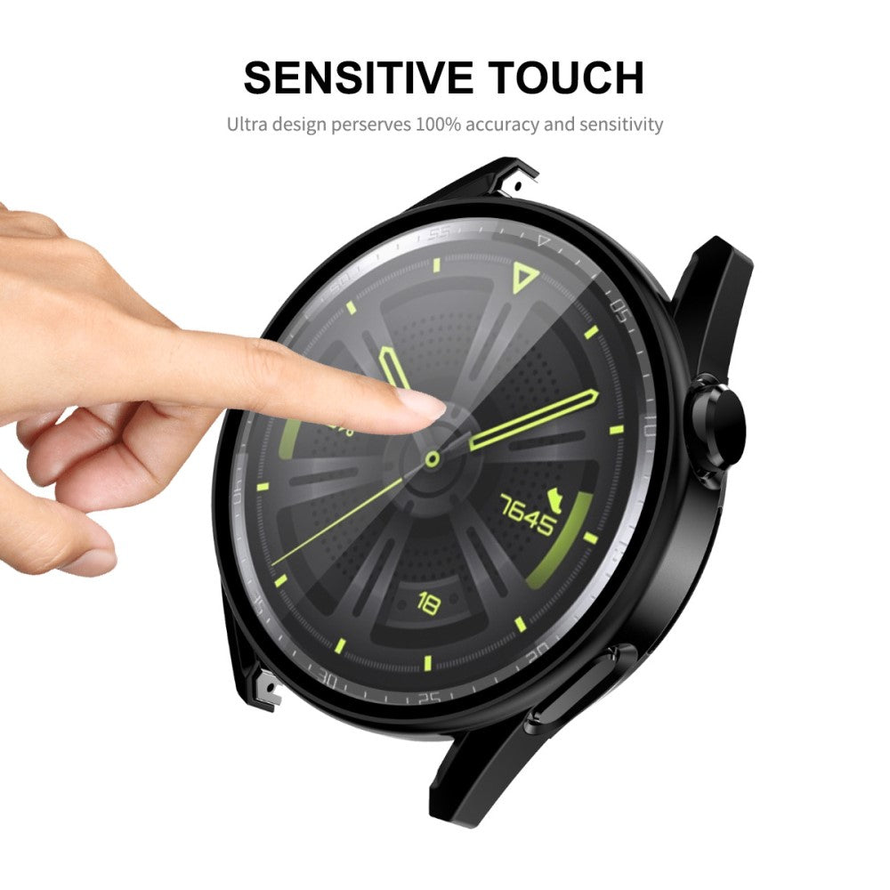 Meget Fed Huawei Watch GT 3 (42mm) Cover med Skærmbeskytter i Plastik og Hærdet Glas - Gennemsigtig#serie_4