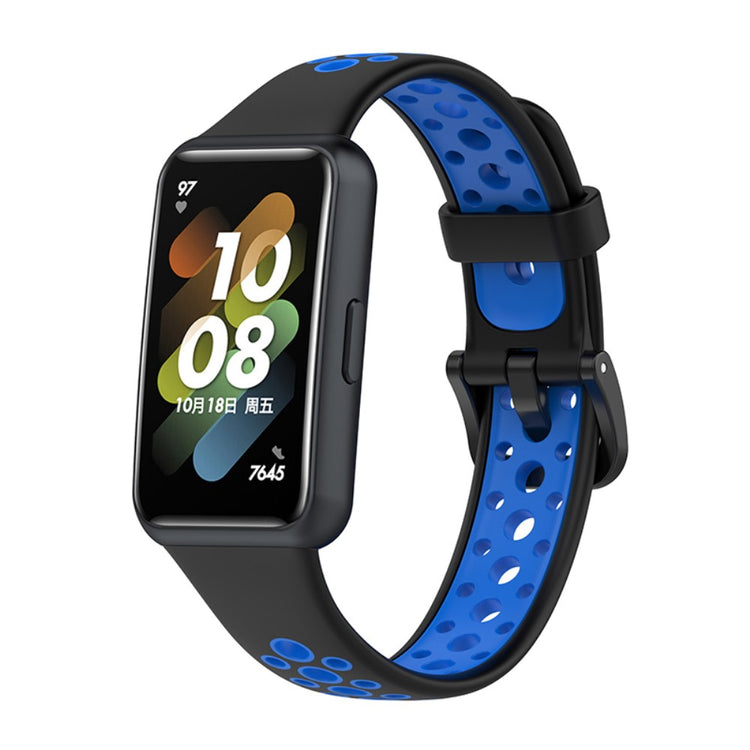 Vildt godt Huawei Band 7 Silikone Rem - Sort#serie_4