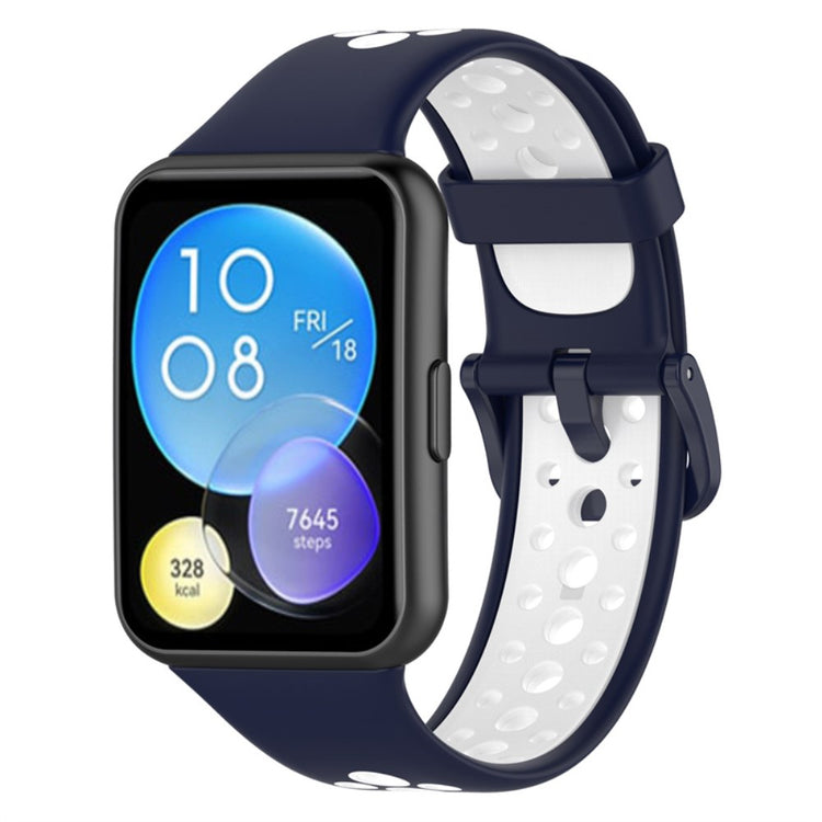 Rigtigt nydelig Huawei Watch Fit 2 Silikone Urrem - Blå#serie_8
