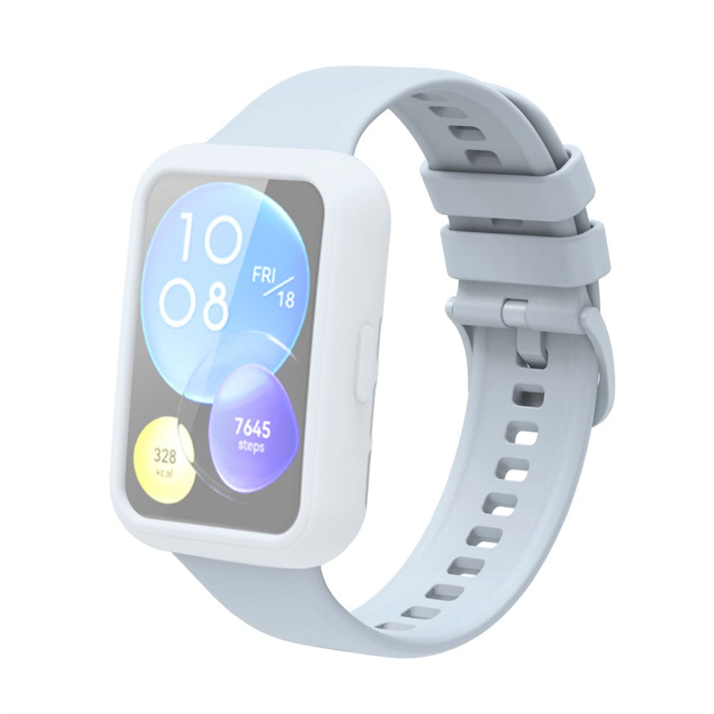 Huawei Watch Fit 2  Silikone Bumper  - Blå#serie_2