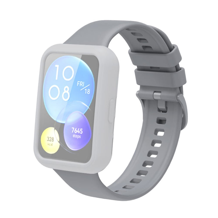 Huawei Watch Fit 2  Silikone Bumper  - Sølv#serie_7