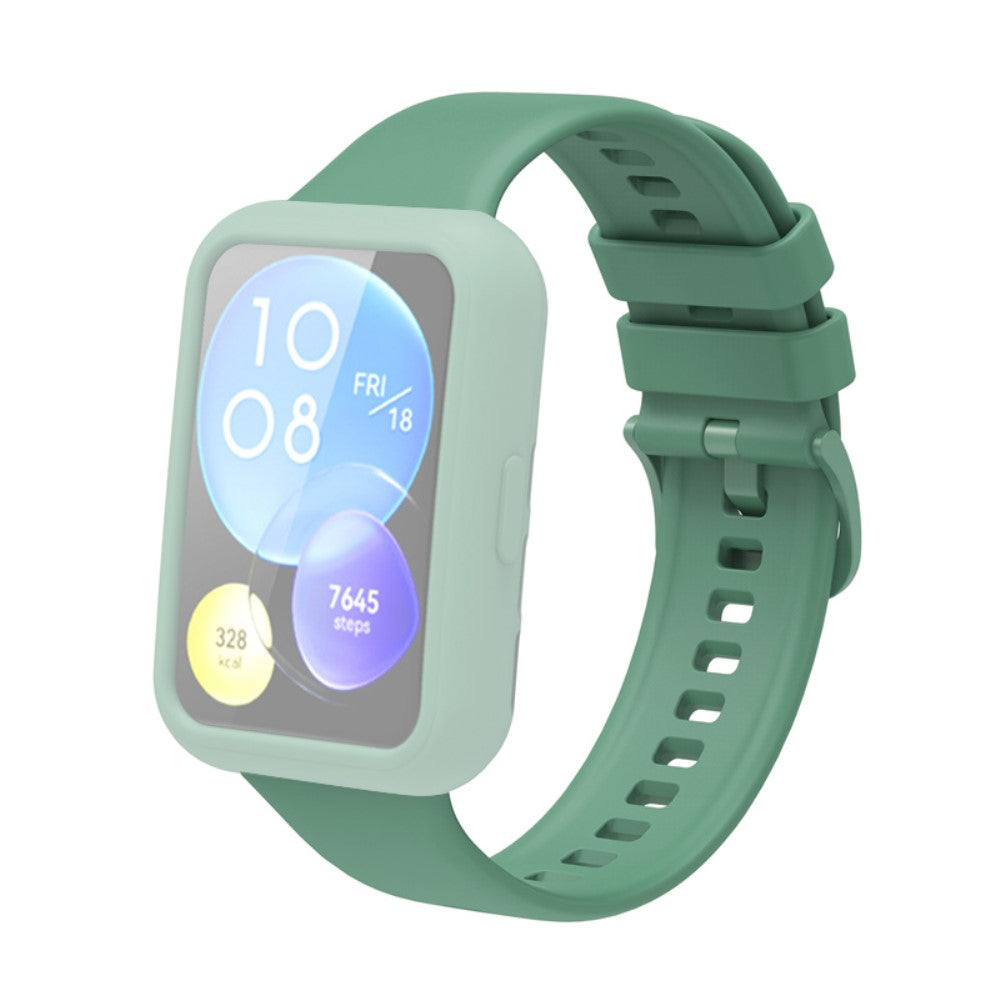 Huawei Watch Fit 2  Silikone Bumper  - Grøn#serie_8