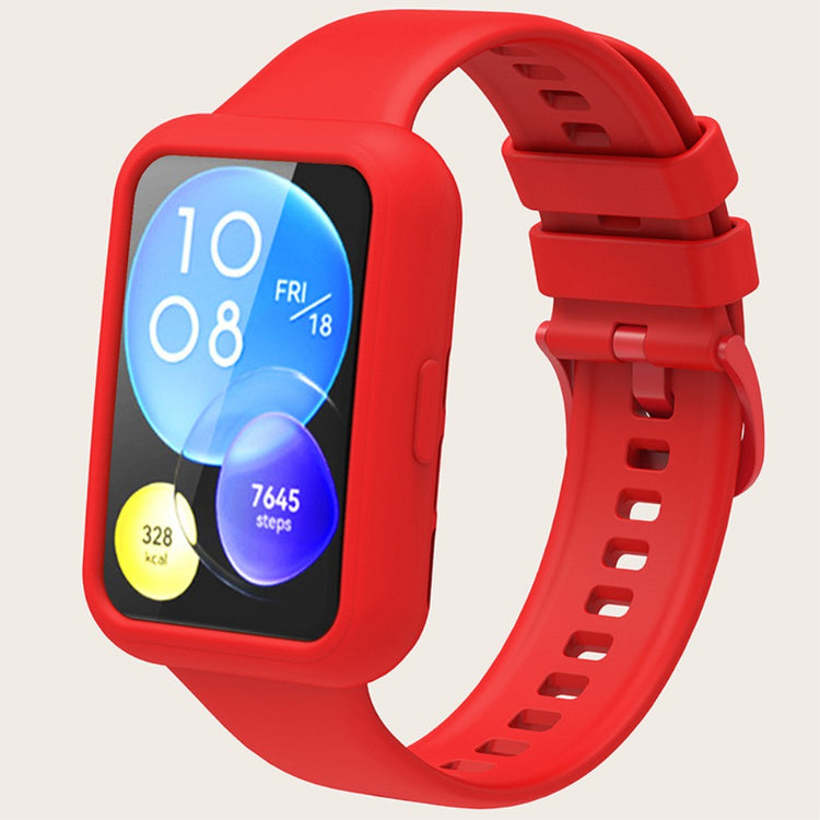 Super fint Huawei Watch Fit 2 Silikone Rem - Rød#serie_5