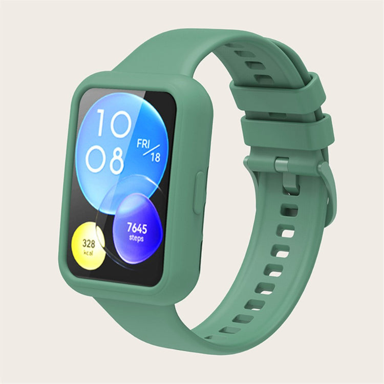 Super fint Huawei Watch Fit 2 Silikone Rem - Grøn#serie_8