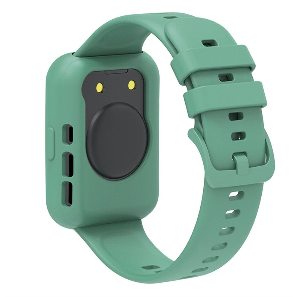 Mega smuk Huawei Watch Fit 2 Silikone Rem - Grøn#serie_8