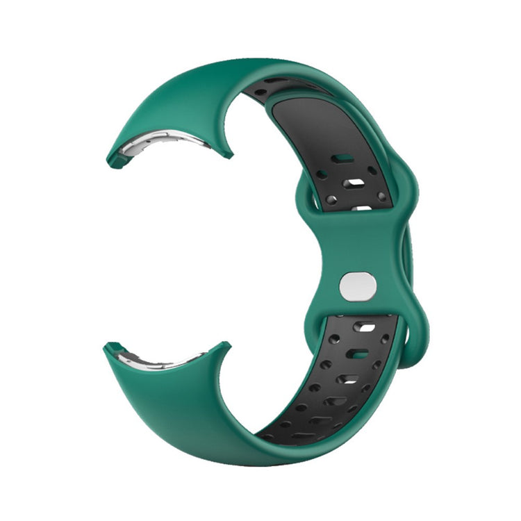 Helt vildt hårdfør Google Pixel Watch Silikone Rem - Størrelse: L - Grøn#serie_5