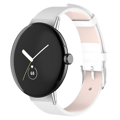 Mega fint Google Pixel Watch Kunstlæder Rem - Hvid#serie_1