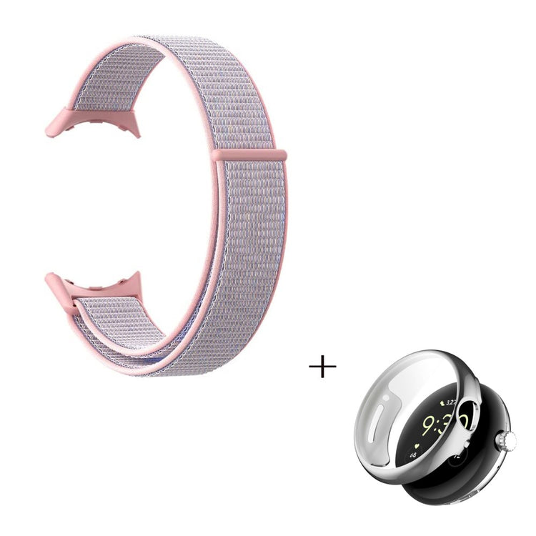 Mega nydelig Google Pixel Watch Plastik og Nylon Rem - Pink#serie_3