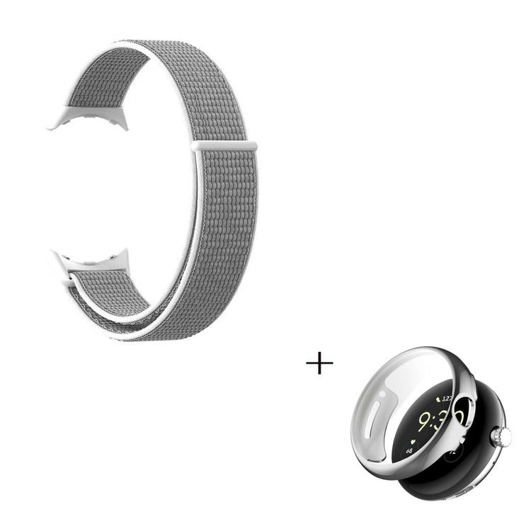 Mega nydelig Google Pixel Watch Plastik og Nylon Rem - Sølv#serie_5