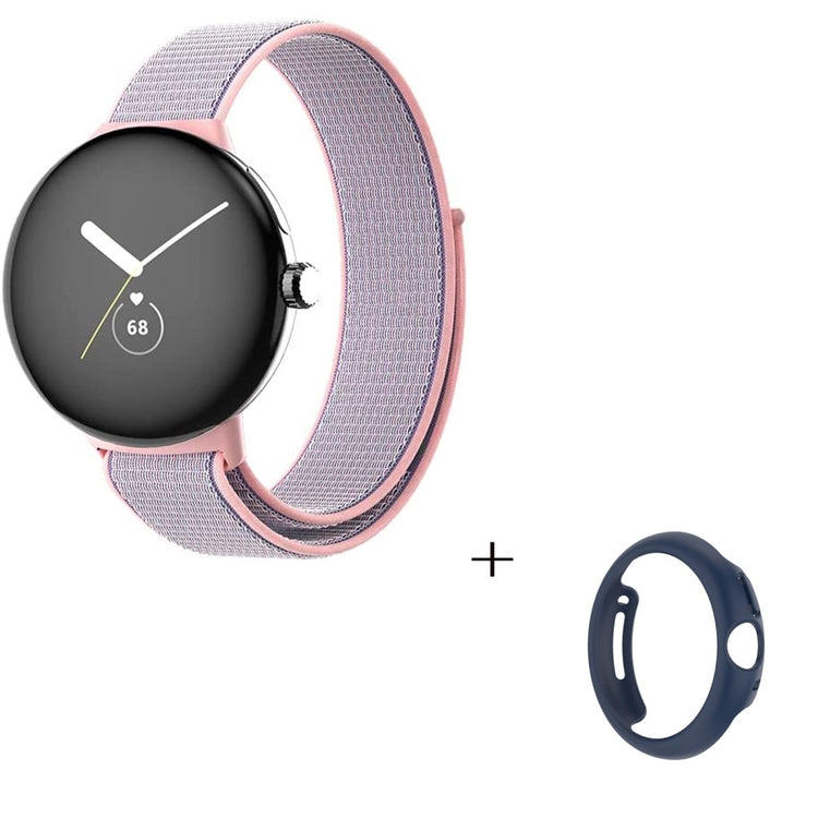 Meget fed Google Pixel Watch Plastik og Nylon Rem - Pink#serie_3