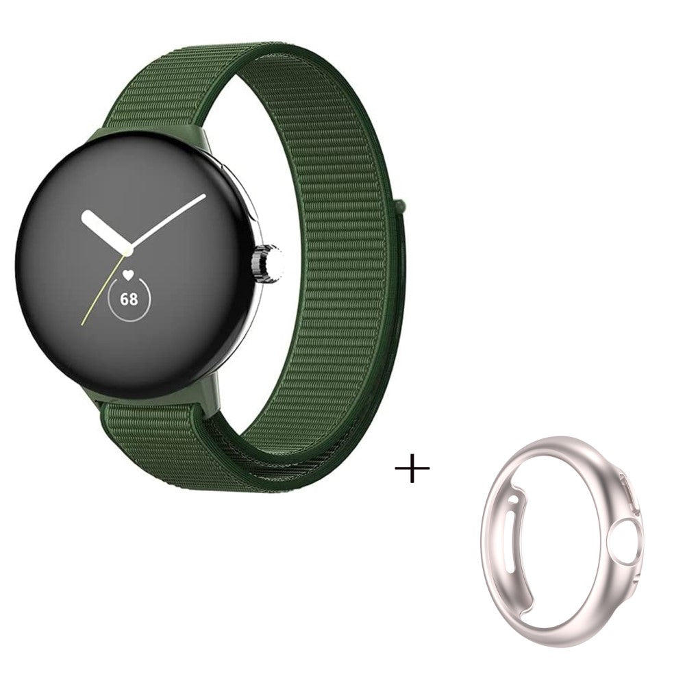 Mega holdbart Google Pixel Watch Plastik og Nylon Rem - Grøn#serie_6