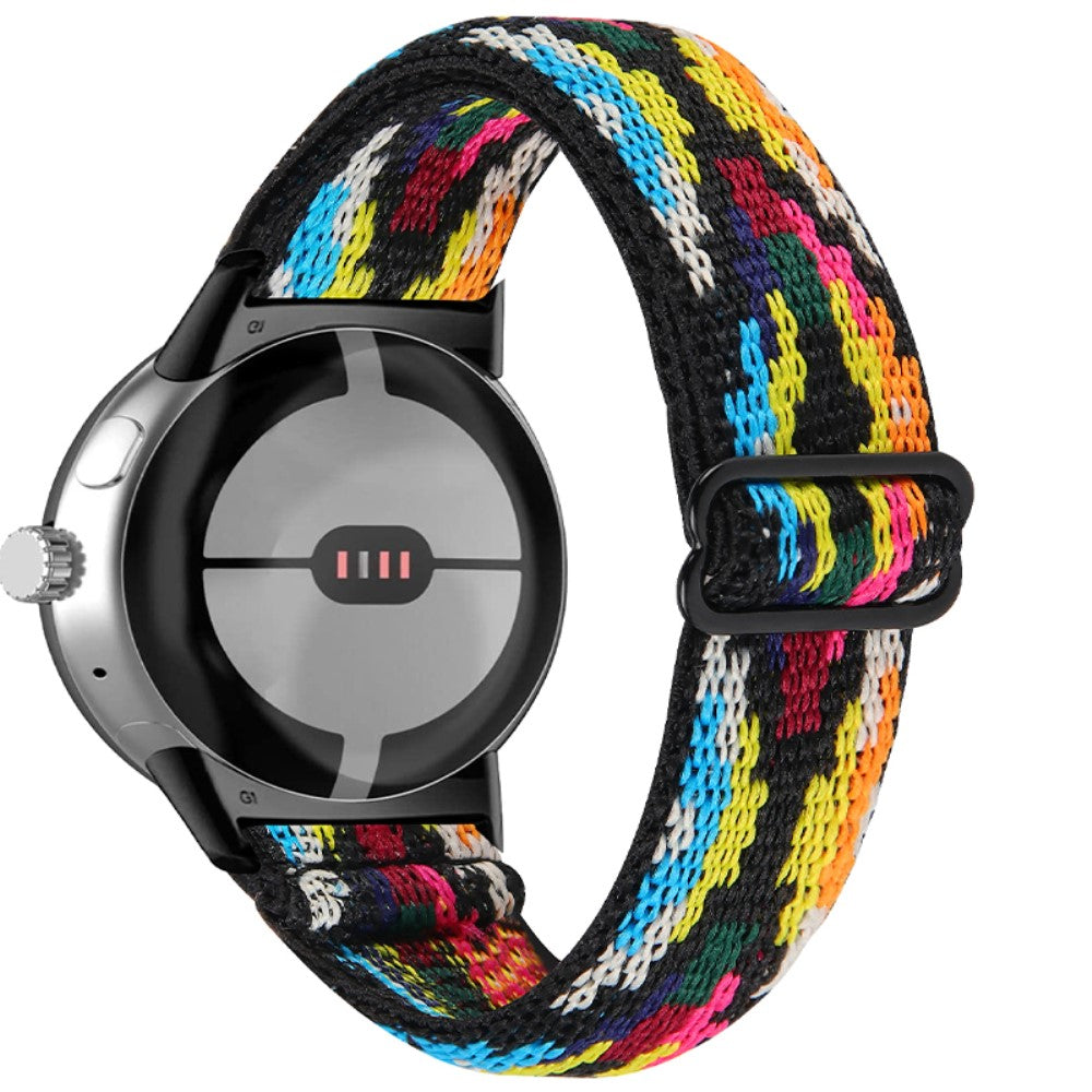 Super elegant Google Pixel Watch Nylon Rem - Flerfarvet#serie_12
