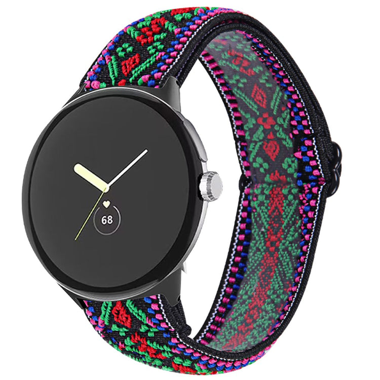 Super elegant Google Pixel Watch Nylon Rem - Flerfarvet#serie_9