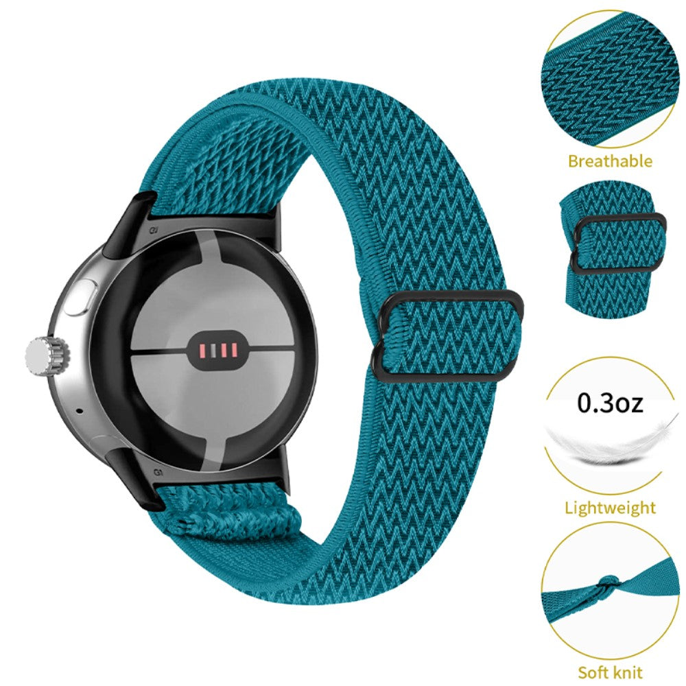 Rigtigt sejt Google Pixel Watch Nylon Rem - Grøn#serie_8