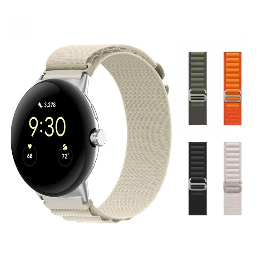 Vildt kønt Google Pixel Watch Nylon Rem - Brun#serie_1