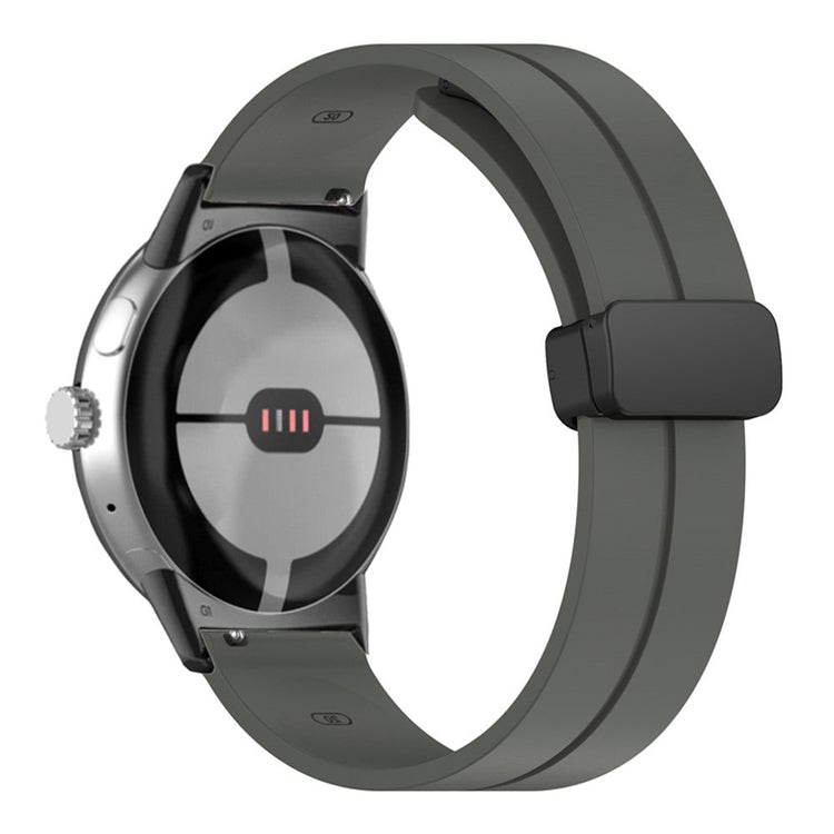 Rigtigt nydelig Google Pixel Watch Silikone Rem - Sølv#serie_11