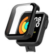 Mega Modisch Xiaomi Mi Watch Lite / Xiaomi Redmi Watch Universell Hülle mit Displayschutz in Plastik und Gehärtetes Glas