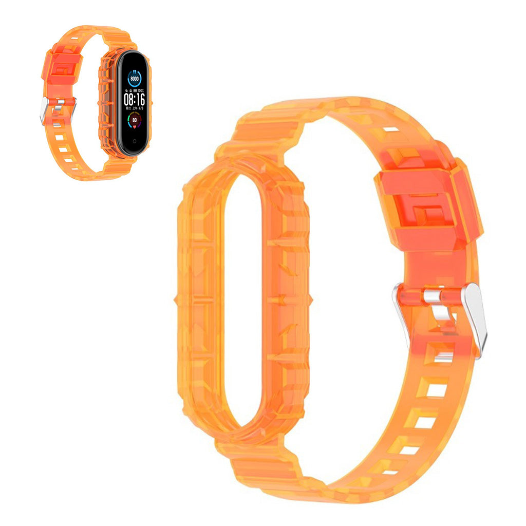 Mega fed Xiaomi Mi Smart Band 6 Silikone Rem - Orange#serie_5