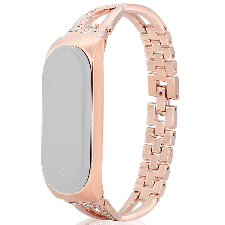 Smuk Xiaomi Mi Smart Band 6 / Xiaomi Mi Band 5 Metal Rem - Pink#serie_2