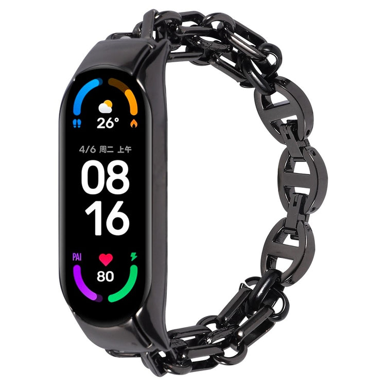 Elegant Xiaomi Mi Smart Band 6 / Xiaomi Mi Band 5 Metal Rem - Sort#serie_2