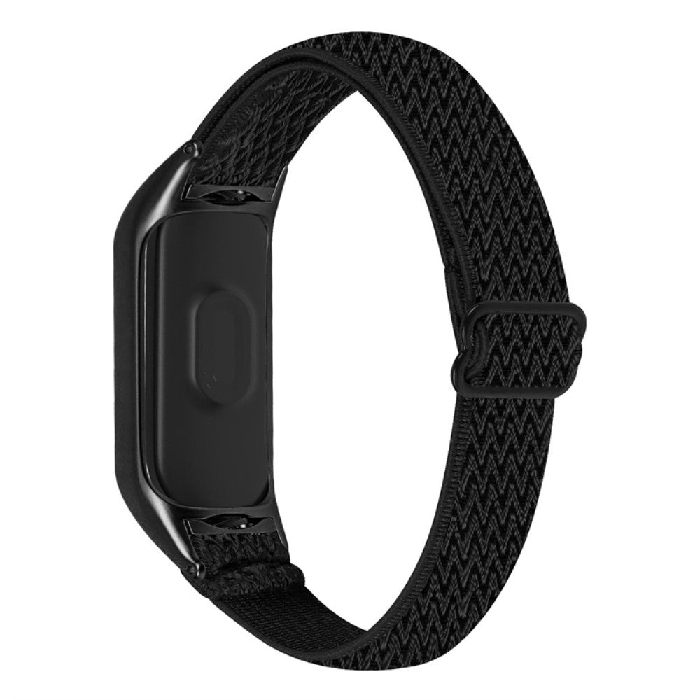 Godt Xiaomi Mi Smart Band 6 / Xiaomi Mi Band 5 Nylon Rem - Sort#serie_14