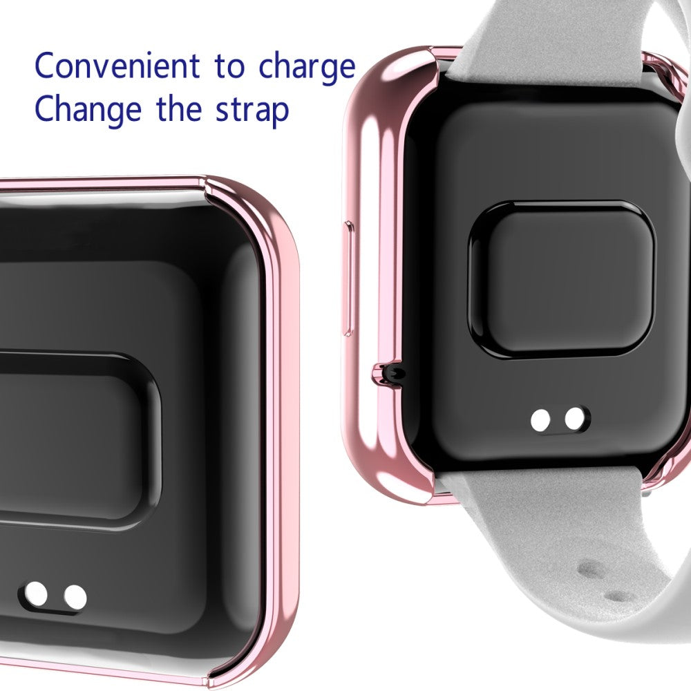 Super Pænt Xiaomi Redmi Watch 2 Cover med Skærmbeskytter i Silikone - Pink#serie_3