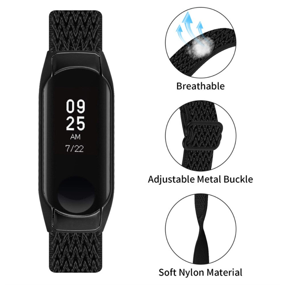 Mega pænt Xiaomi Mi Band 7 Stof Urrem - Sort#serie_14