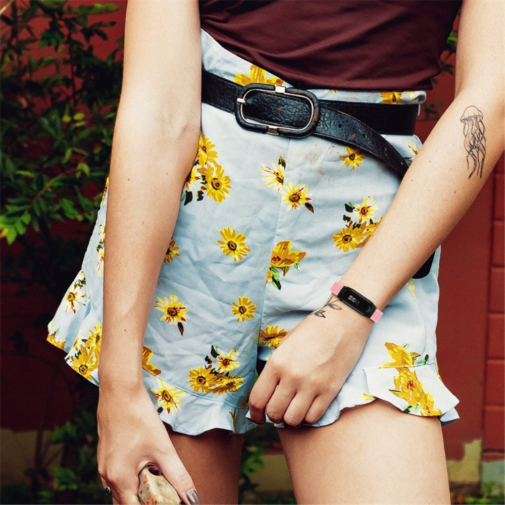 Mega pænt Xiaomi Mi Band 7 Stof Urrem - Pink#serie_17