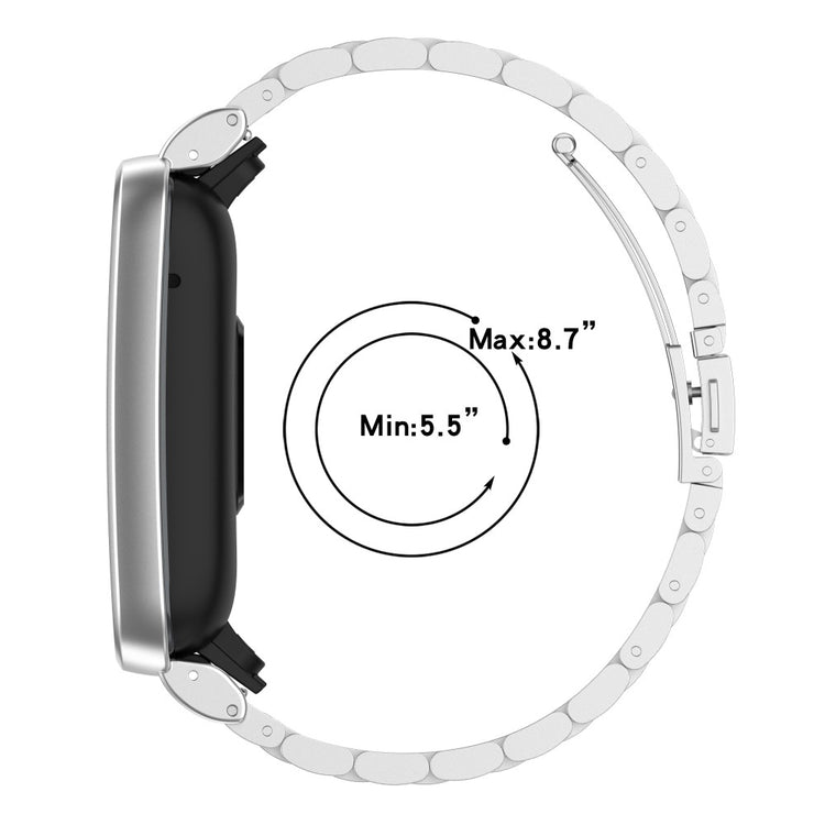 Vildt fed Xiaomi Mi Band 7 Pro Metal Rem - Sølv#serie_027