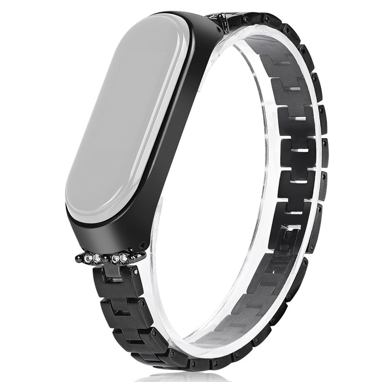 Yndigt Xiaomi Mi Smart Band 4 / Xiaomi Mi Band 3 Metal Rem - Sort#serie_1