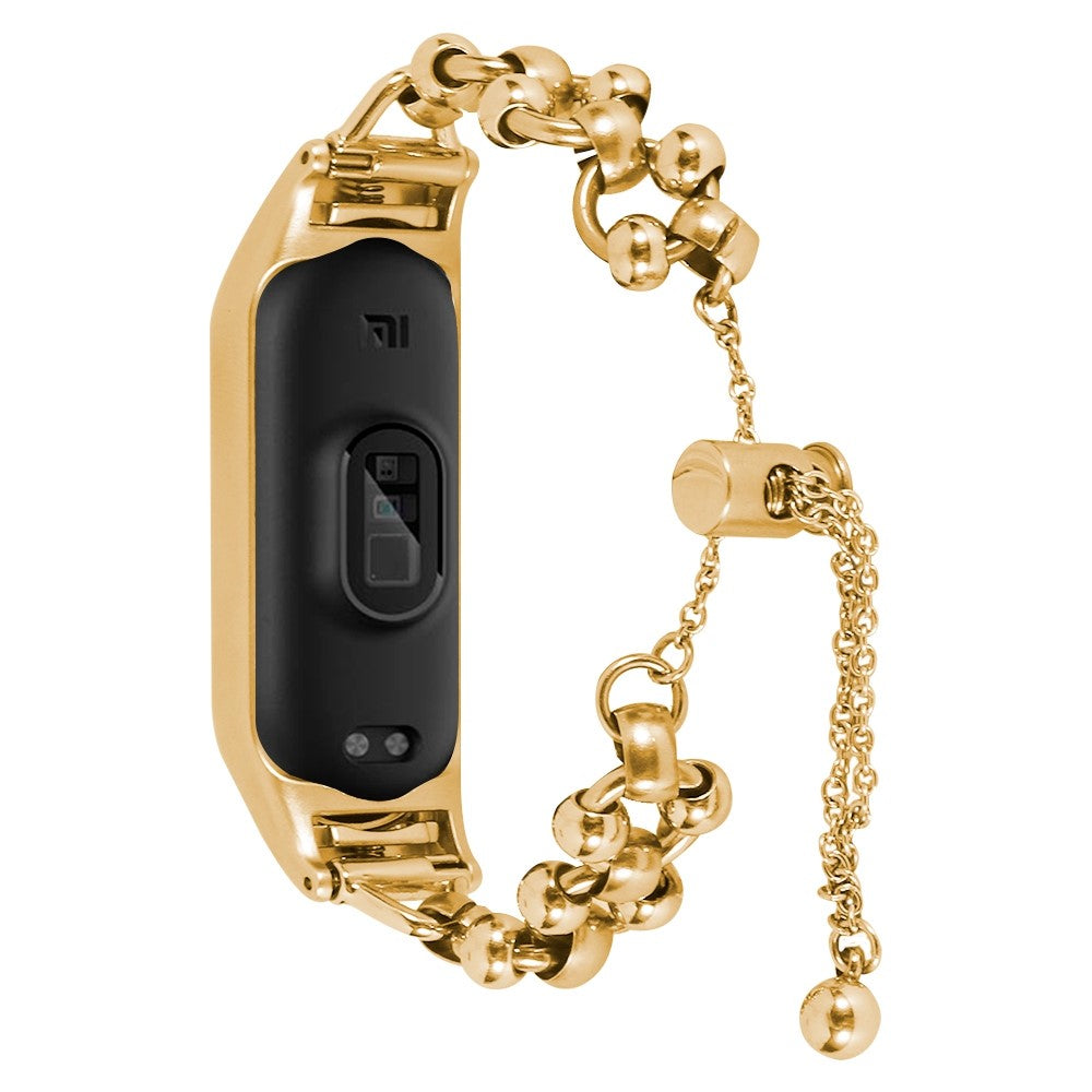 Solid Xiaomi Mi Smart Band 4 / Xiaomi Mi Band 3 Metal Rem - Guld#serie_3