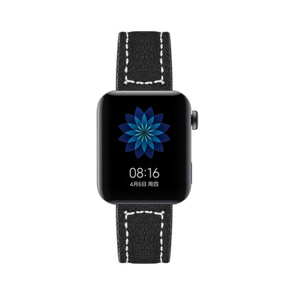 Mega slidstærk Xiaomi Mi Watch Ægte læder Rem - Sort#serie_2