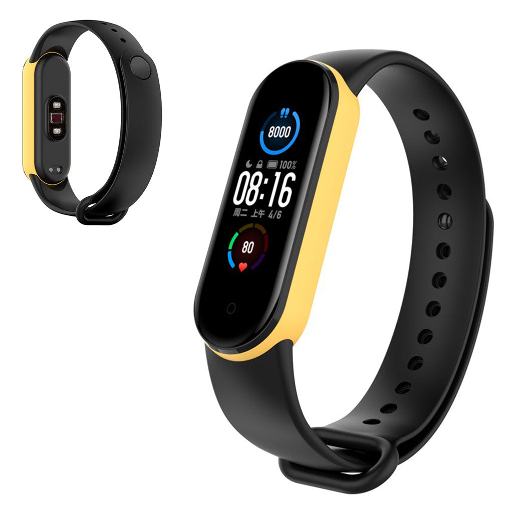 Vildt hårdfør Xiaomi Mi Band 5 Silikone Rem - Sort#serie_7